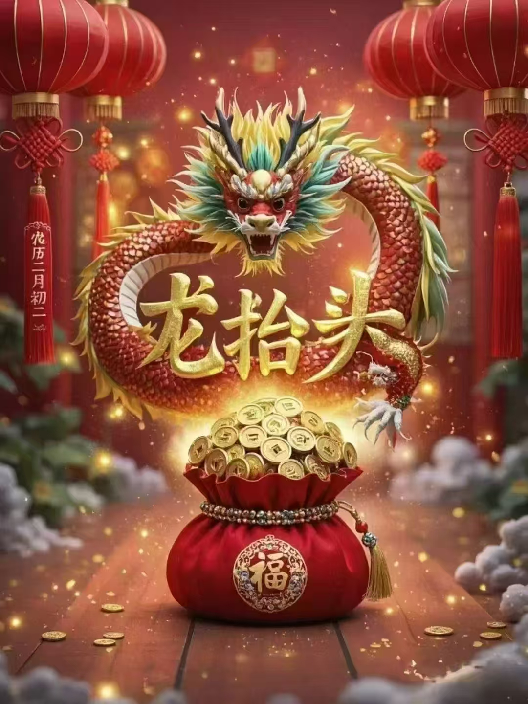 “龍?zhí)ь^”祝您鴻運當頭，事業(yè)更上一層樓！